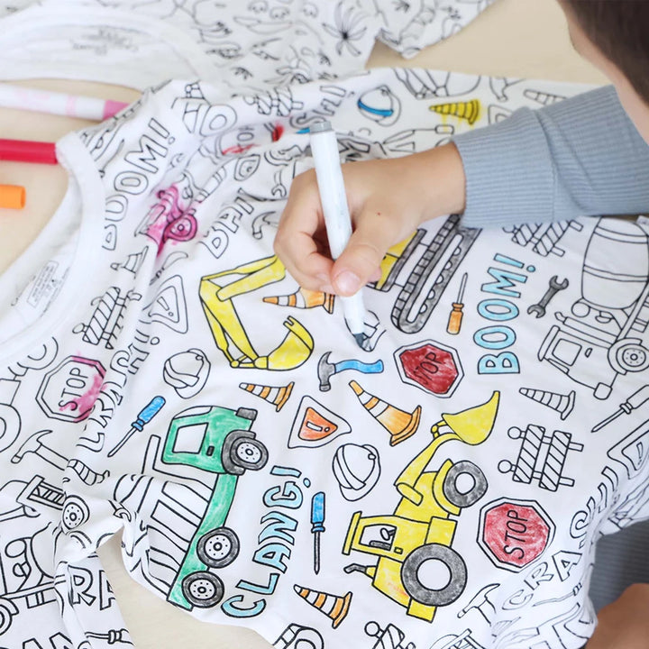 DIY Pajamas for Kids: Sketch and Color Your Own Pajama Set.