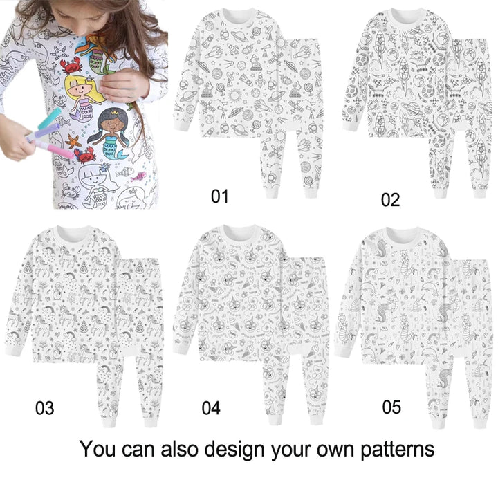 DIY Pajamas for Kids: Sketch and Color Your Own Pajama Set.