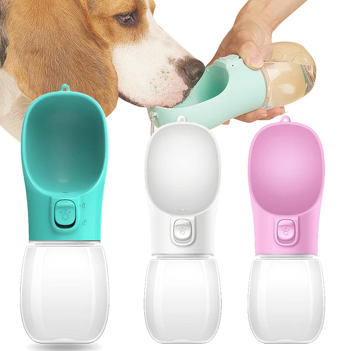 Portable dog water bottle suitable for dogs and cats, leakproof.