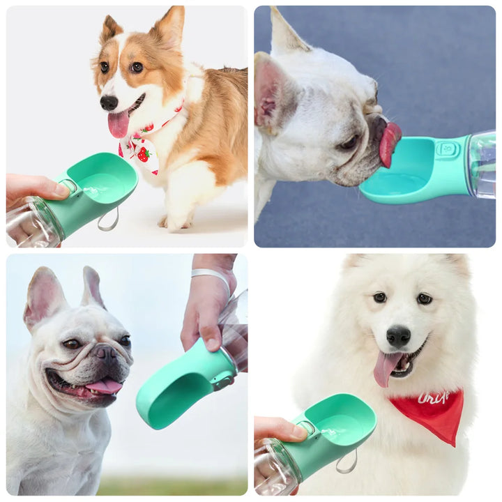 Portable dog water bottle suitable for dogs and cats, leakproof.