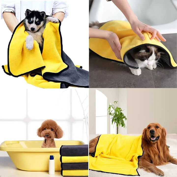 Quick-drying towels for dogs and cats, soft fiber, highly absorbent