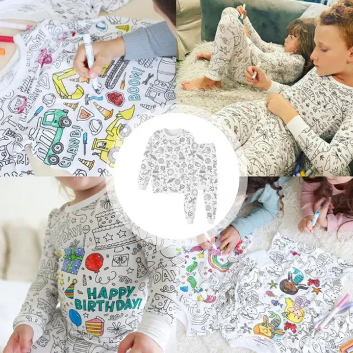 DIY Pajamas for Kids: Sketch and Color Your Own Pajama Set.