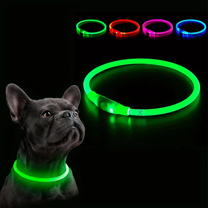 LED Light Collar for Dogs, Luminous and Anti-Lost, USB Rechargeable.